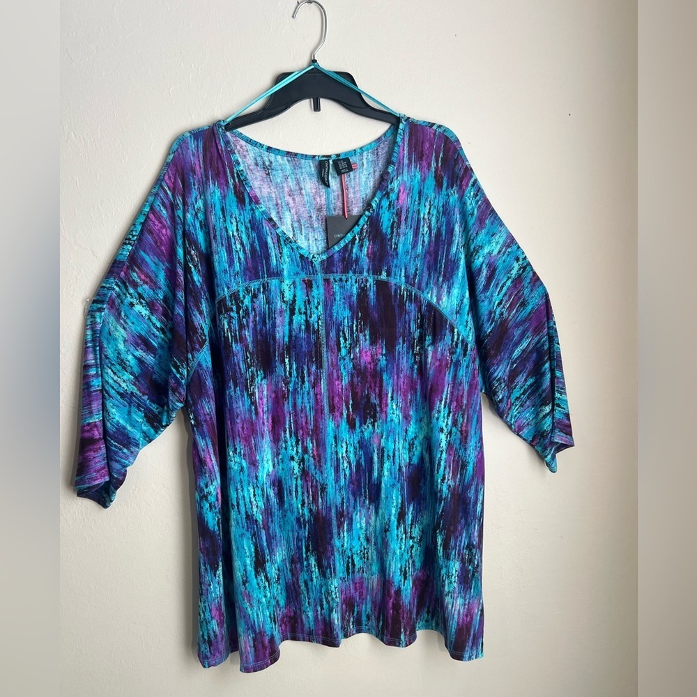 🫟Cynthia Rowley 🫟#Blue and Purple Tunic Top#WNT